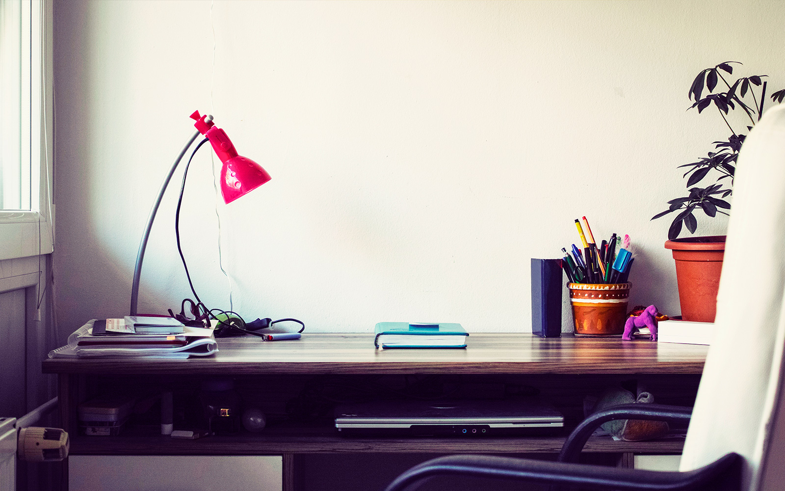 Photo of a desk at home